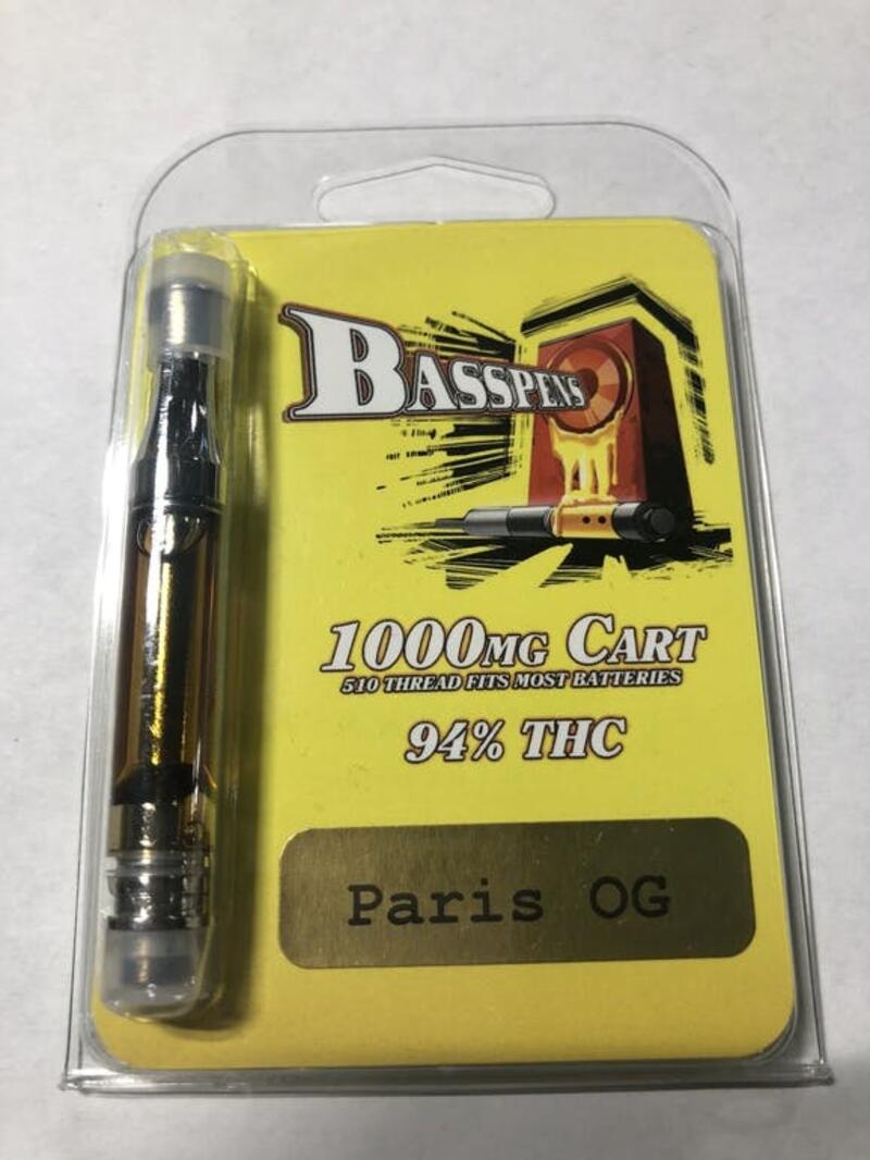 BassPens: Paris O.G 500 mg Cart 94% thc