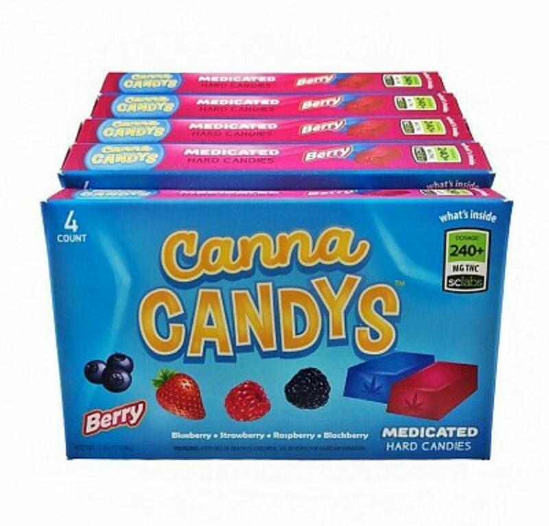 Canna Candys Hard Candies 4-Pack (240mg THC – 5 options)